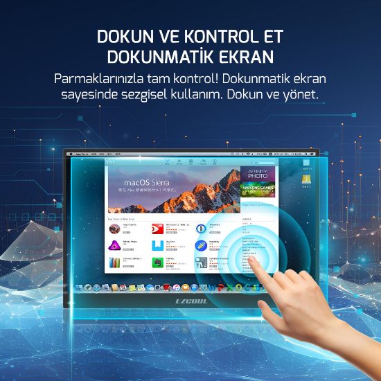 EZCOOL LITE E15T 15,6’’ 60HZ FHD PORTABLE TAŞINABİLİR DOKUNMATİK MONİTÖR (SIFIR ÖLÜ PİKSEL GARANTİLİ) resmi