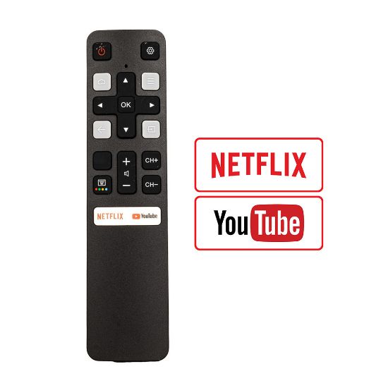 WEKO KL TCL RC 802V FNR1/HTC120 NETFLIX-YOUTUBE TUŞLU SES KOMUTSUZ LCD LED TV KUMANDA resmi