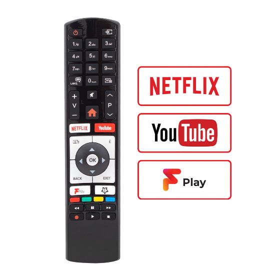 WEKO VESTEL RC4319 H0362B NETFLIX-YOUTUBE TUŞLU YAZISIZ TV KUMANDA 30100830 resmi