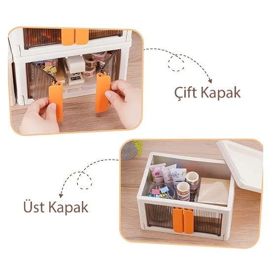 SUNUP SN-25881 40X64X37CM 72L KATLANABİLİR SAKLAMA KUTUSU resmi