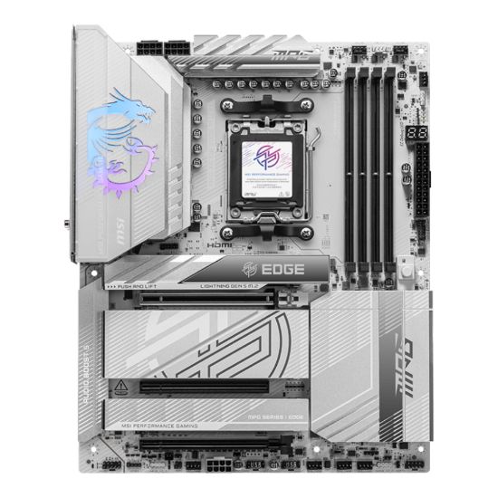 MSI MPG X870E EDGE TI WIFI AM5 DDR5 8400MHZ(OC) USB4 4x M.2 HDMI 5G LAN WIFI 7 RGB ATX resmi