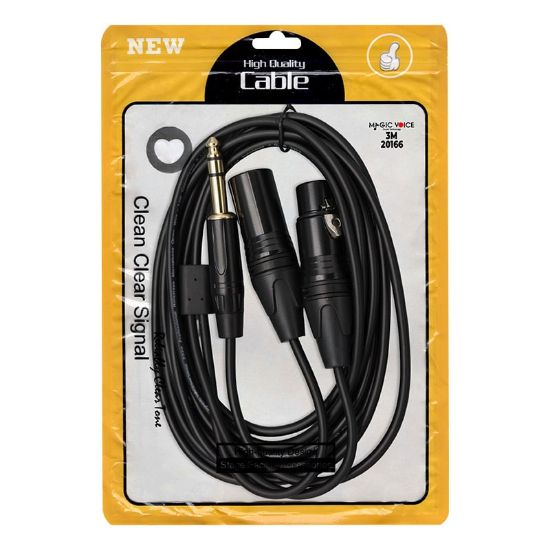 MAGİCVOİCE LD390A CANON ERKEK DİŞİ + 6.3 MM STEREO ERKEK 3 METRE KABLO resmi