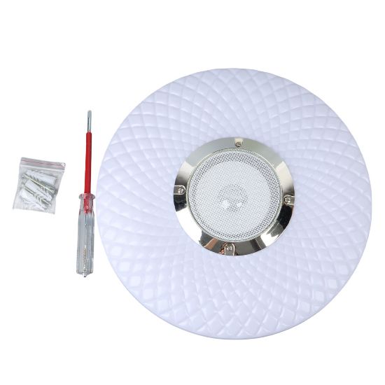 POWERMASTER PM-27329 BEYAZ 30*6 CM 24 WATT BLUETOOTH HOPARLÖRLÜ TAVAN AYDINLATMA resmi