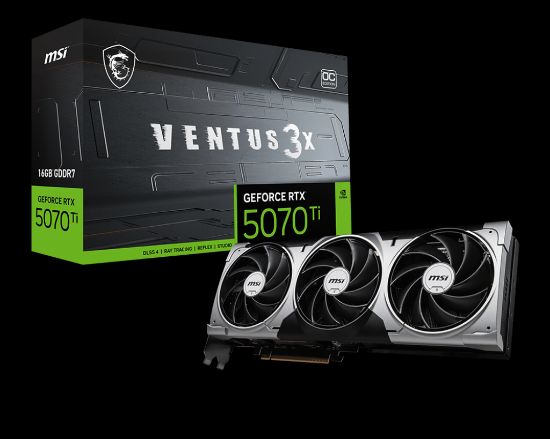 MSI GEFORCE RTX 5070 TI 16G VENTUS 3X OC GDRR7 256BİT VGA resmi