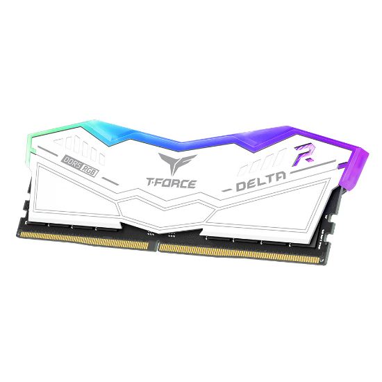 Team T-Force DELTA RGB Beyaz 32GB(2x16GB) 5600MHz DDR5 CL38 Gaming Ram (FF4D532G5600HC38GDC01) resmi