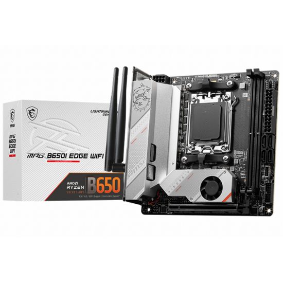 MSI MPG B650I EDGE WIFI DDR5 HDMI M.2 USB 3.2 LAN WİFİ MITX AM5  resmi