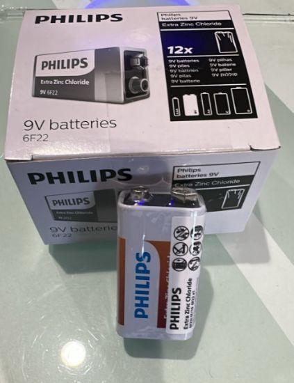 PHILIPS EXTRA ZINC CHLORIDE 6F22 9 VOLT PİL (12Lİ PAKET) resmi