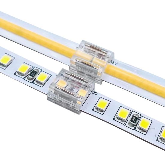 POWERMASTER 10MM ÇİFT UÇLU KONNEKTÖR - COB LED ŞERİT KÖŞE KONNEKTÖRLERİ 2PİN resmi