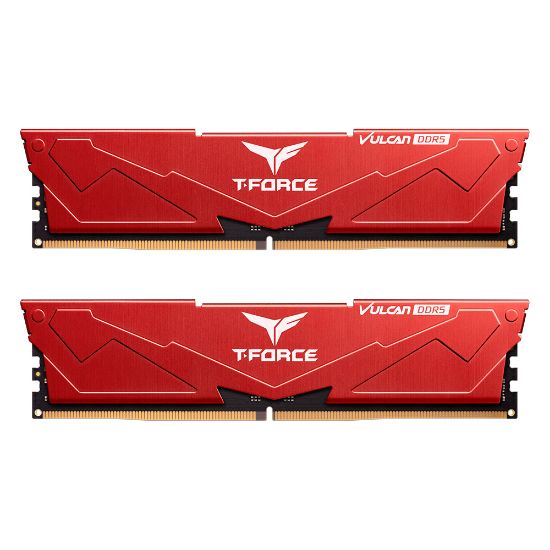 Team T-Force Vulcan Red 16GB (1x16) DDR5 CL38 Ram (FLRD516G6000HC38J01) resmi