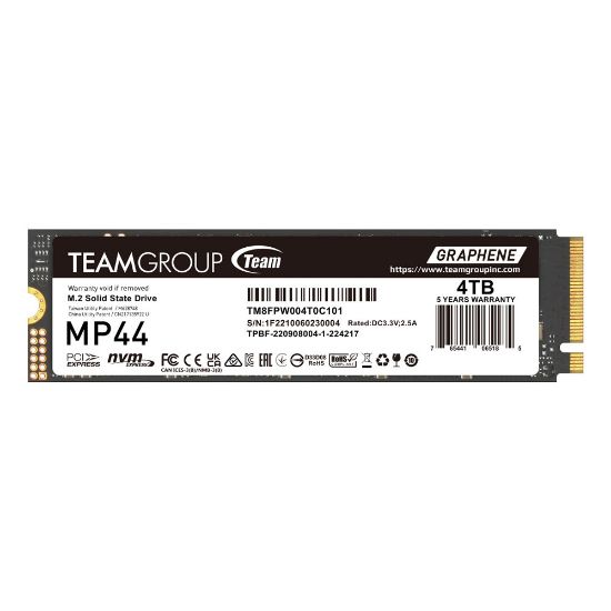 Team MP44 4TB 7400/6900MB/s Gen4x4 NVMe M.2 SSD (TM8FPW004T0C101) resmi