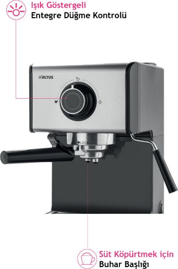 ALTUS AL 4933 ES ESPRESSO MAKINESI resmi