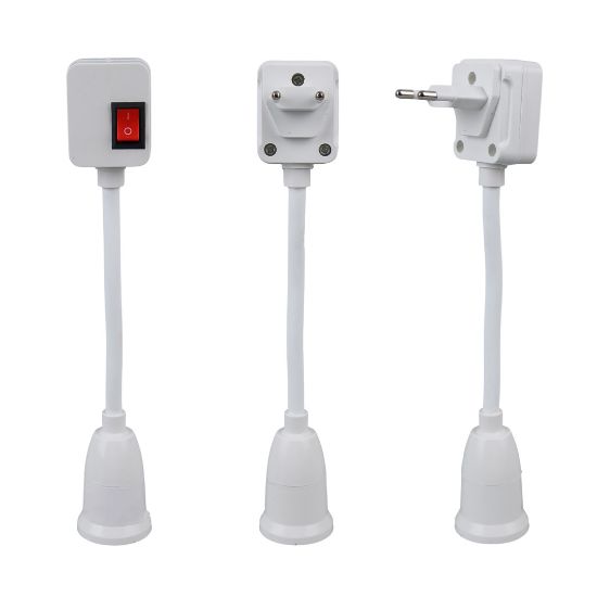 LEDX DY-105 PRİZİ E27 DUYA DÜNÜŞTÜRÜCÜ AÇMA KAPAMA ANAHTARLI OYNAR BAŞLIKLI DUY resmi