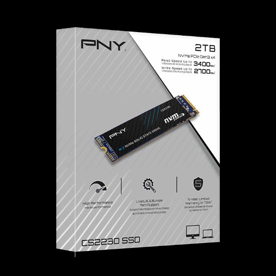 PNY CS2230 2TB 3300/2500 NVMe PCIe M.2 SSD (M280CS2230-2TB-RB) resmi