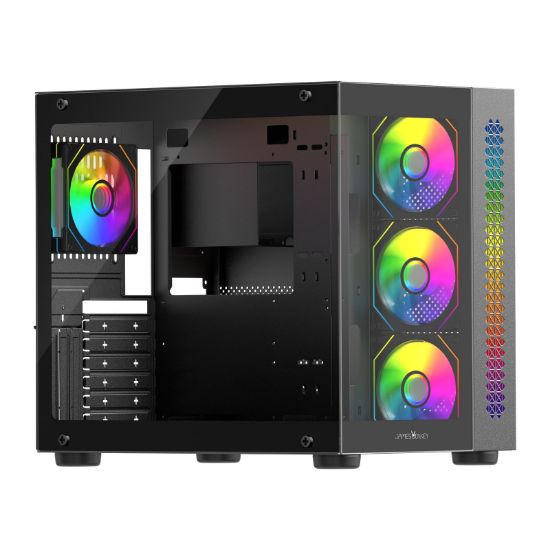James Donkey Stark S800 4xARGB Temperli Cam 750W 80+ Bronze ATX Siyah Gaming (Oyuncu) Kasa resmi