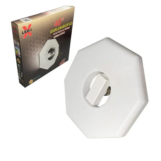 LEDX AL-OBGG 40 WATT AYARLANABİLİR AÇI E27 DUYLU BEYAZ TAVAN ARMATÜRÜ resmi