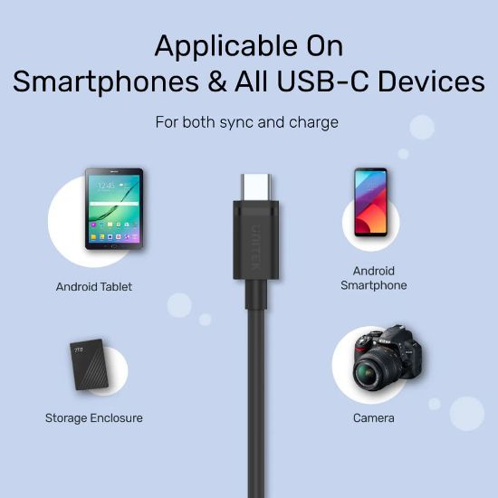UNITEK USB3.0 TYPE-C TO USB-A ŞARJ KABLOSU 1.5MT 5GBPS (C14103BK-1.5M) resmi