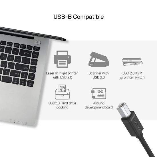 UNITEK USB-A TO USB-B YAZICI KABLO 2MT (Y-C4001GBK resmi