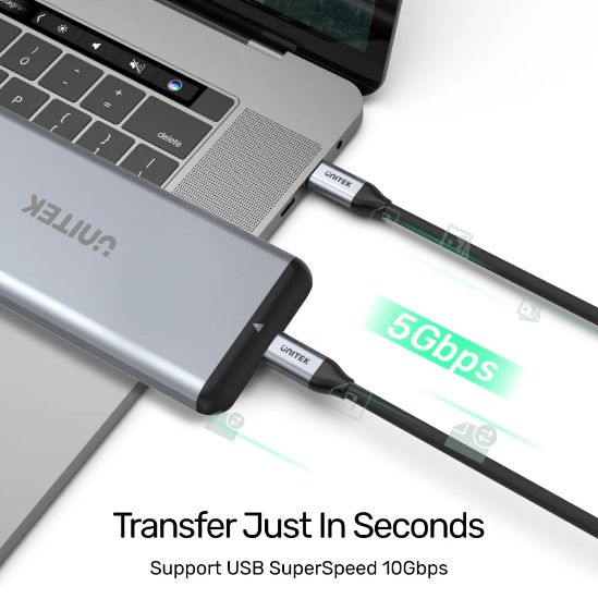 UNITEK USB-C 3.2 KABLO 2MT 5GBPS, 100W PD, 4K&60Hz  (C14091ABK) resmi