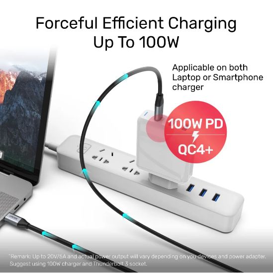 UNITEK USB-C 3.2 KABLO 2MT 5GBPS, 100W PD, 4K&60Hz  (C14091ABK) resmi