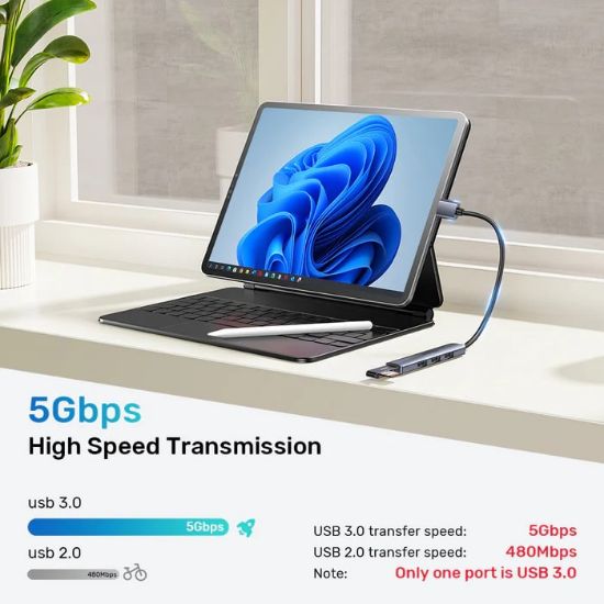 UNITEK TYPE-A TO 4 PORT USB HUB (USB3.0 + 3 x USB2.0) (H1208A) resmi