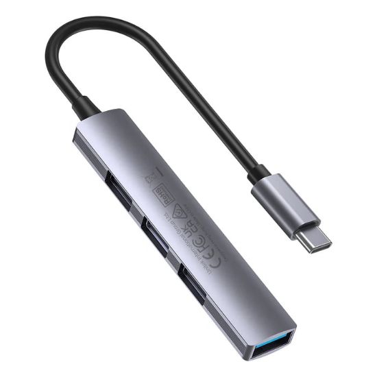 UNITEK TYPE-C TO 4 PORT USB HUB (USB3.0 + 3xUSB2.0) (H1208B) resmi
