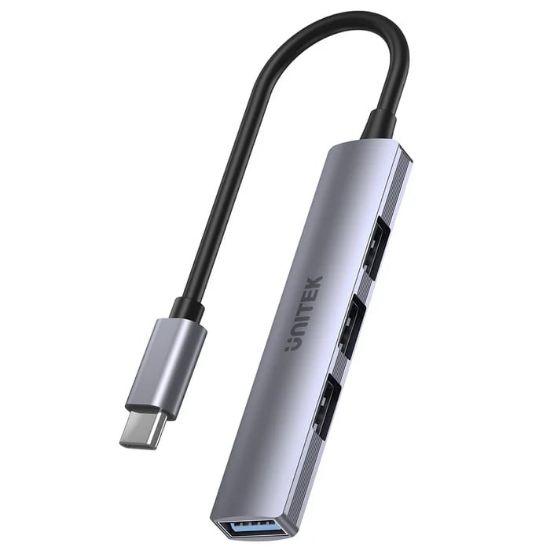 UNITEK TYPE-C TO 4 PORT USB HUB (USB3.0 + 3xUSB2.0) (H1208B) resmi