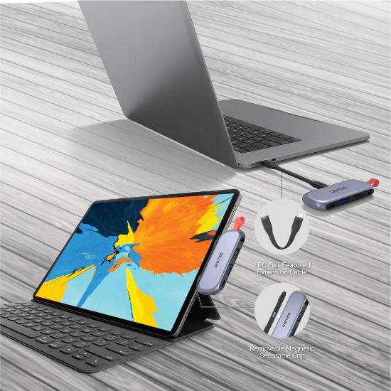 UNITEK USB-C 4in1 UNIVERSAL DOCK STATION IPAD PRO & AIR DESTEKLİ (D1070A) resmi