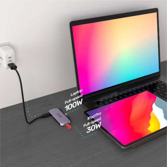 UNITEK USB-C 4in1 UNIVERSAL DOCK STATION IPAD PRO & AIR DESTEKLİ (D1070A) resmi