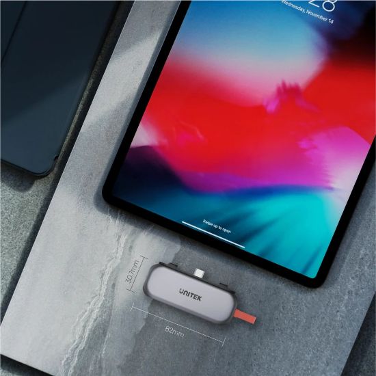 UNITEK USB-C 4in1 UNIVERSAL DOCK STATION IPAD PRO & AIR DESTEKLİ (D1070A) resmi