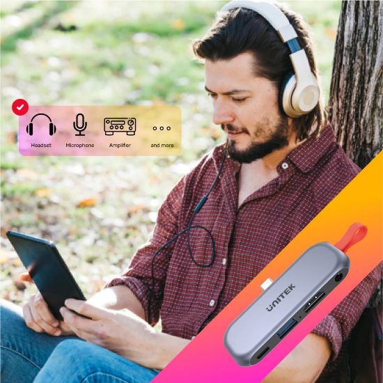 UNITEK USB-C 4in1 UNIVERSAL DOCK STATION IPAD PRO & AIR DESTEKLİ (D1070A) resmi