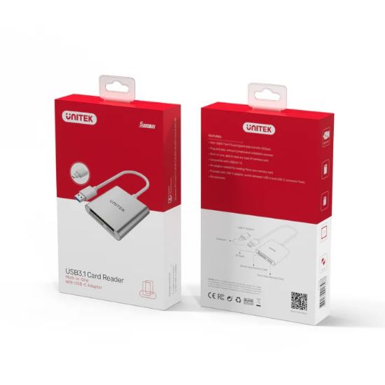 UNITEK USB-C/A TO HAFIZA KART OKUYUCU SD/CF/MICRO SD 5GBPS (Y-9313D) resmi