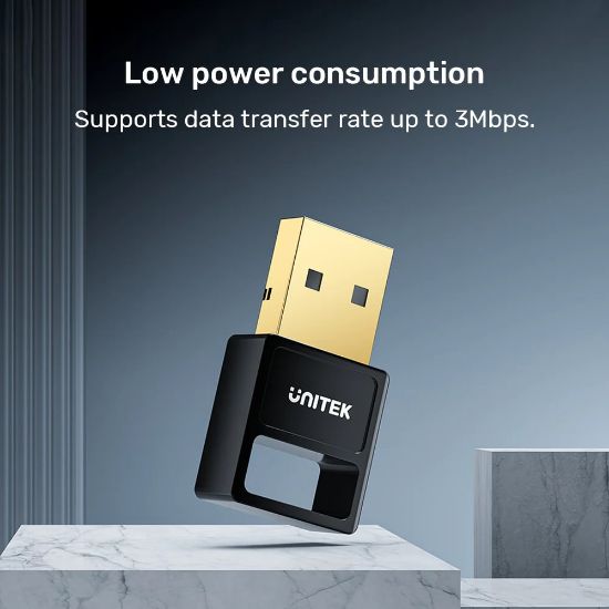 UNITEK BLUETOOTH 5.3 MINI USB ADAPTÖR (B105B) resmi