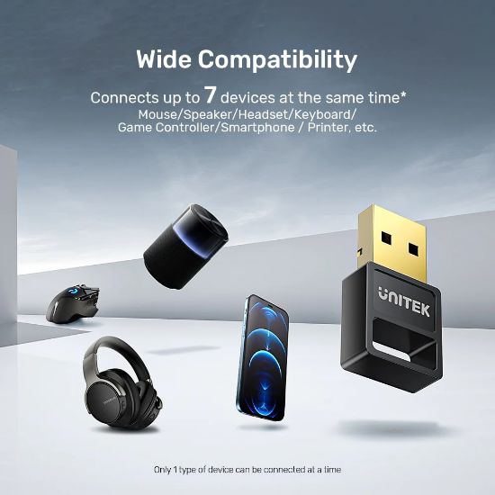 UNITEK BLUETOOTH 5.3 MINI USB ADAPTÖR (B105B) resmi