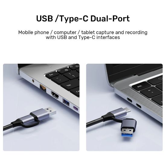 UNITEK 4K VIDEO CAPTURE KART HDMI TO USB-C/A (V1167A) resmi