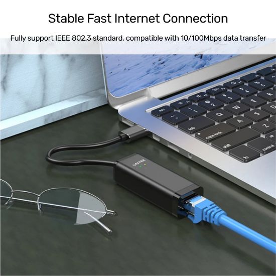 UNITEK USB TO MEGABIT ETHERNET DÖNÜŞTÜRÜCÜ (Y-1468) resmi