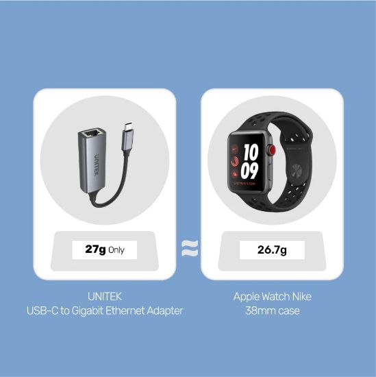 UNITEK USB3.1 TYPE-C TO GIGABIT ETHERNET DÖNÜŞTÜRÜCÜ (U1312A) resmi