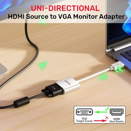 UNITEK HDMI TO VGA DÖNÜŞTÜRÜCÜ 1080P&60Hz (Y-6333C01) resmi