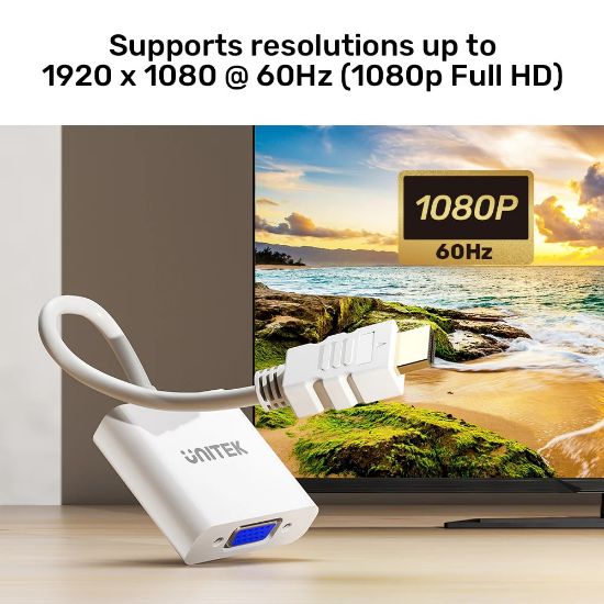 UNITEK HDMI TO VGA DÖNÜŞTÜRÜCÜ 1080P&60Hz (Y-6333C01) resmi
