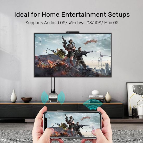 UNITEK WIRELESS 4K&60Hz KABLOSUZ GÖRÜNTÜ AKTARICI (V1162B01) resmi