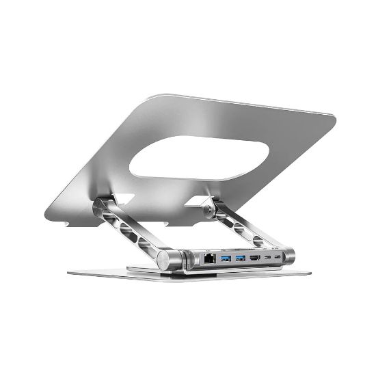 UNITEK 360 DERECE DÖNER 5in1 METAL NOTEBOOK STANDI (ETHERNET, 2xUSD3.0, HDMI, 100W PD) (D1109B01) resmi