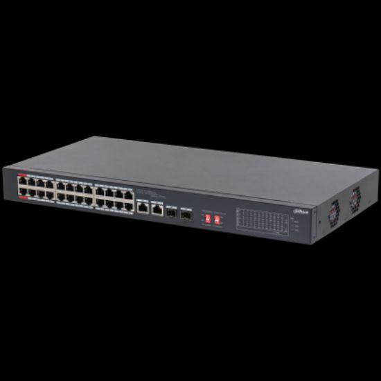 DAHUA S3226-24ET-240 24 PORT 24XFE-2XGE-2X1GE/SFP 240W POE SWİTCH resmi