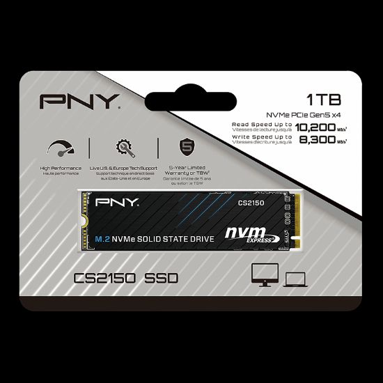 PNY CS2150 1TB 10200/8300 MB/s M.2 NVMe SSD (M280CS2150-1TB-TB) resmi