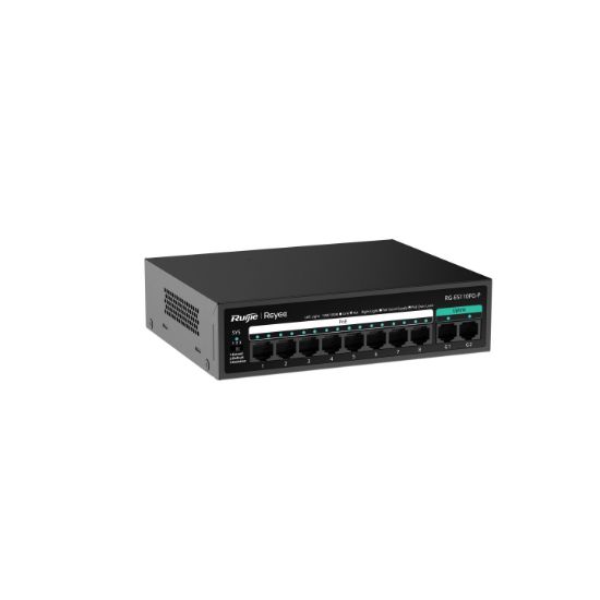 RUİJİE-REYEE RG-ES110FG-P 8XFE+2XGE F.GİGABİT 110W POE SWİTCH resmi