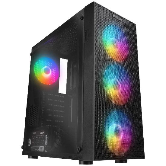Everest FACED V5 Mesh 600W RGB Siyah Gaming Kasa resmi
