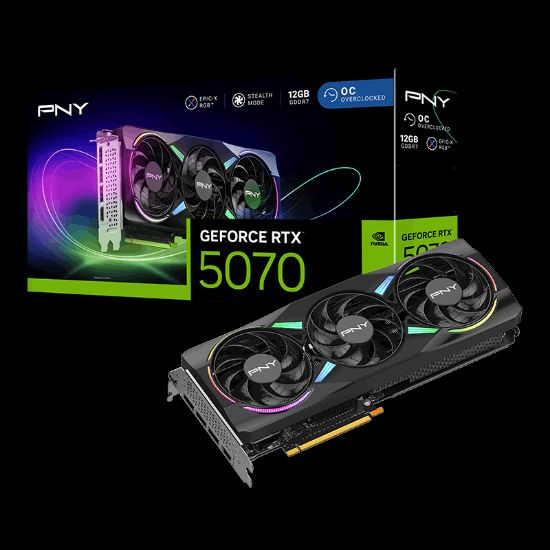 PNY RTX5070 ARGB EPIC-X RGB 12GB GDDR7 192Bit (VCG507012TFXXPB1-O) resmi