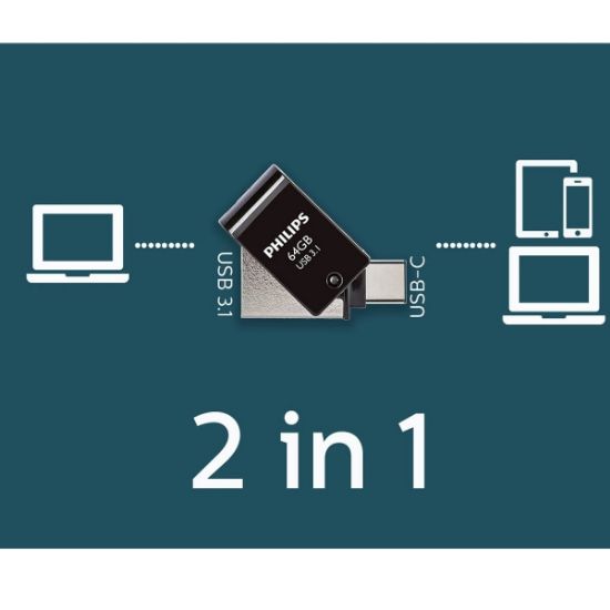 PHILIPS 64GB USB3.1 TYPE-C 100/150 MB/S FM64DC152B/00 resmi