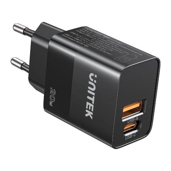 Unitek 20W Hızlı Şarj Adaptörü 1*USB-C P1124ABK-EU resmi