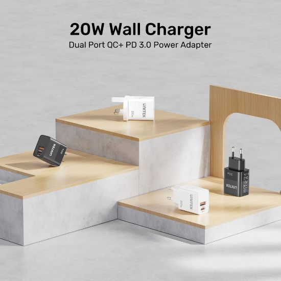 Unitek 20W Hızlı Şarj Adaptörü 1*USB-C P1124ABK-EU resmi