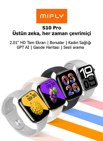 MIFLY S10 PRO SIYAH AKILLI SAAT resmi