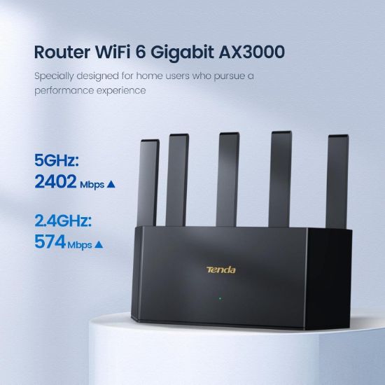 TENDA RX12L PRO 4 PORT DUALBAND WİFİ6 ROUTER resmi